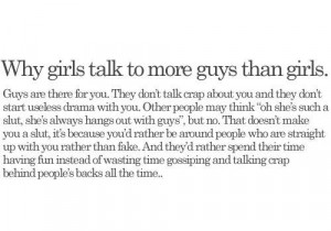 Why girls talk to guys