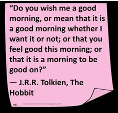 Tolkien ♥ ~ #Quote #Author #Humor | These are thought that I ...