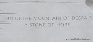 MLK Memorial quote - Mountain of Despair