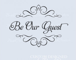 Wall Decal Be Our Guest Room 048