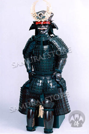 TOKUGAWA IEYASU's Suit of Samurai Armor & Helmet (BLACK)