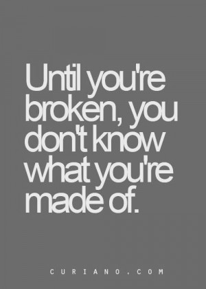 ve been broken many times... and yet I am still here. I suppose it ...