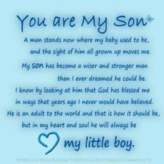 ... birthday for son | my son quotes | To my son's | sayings and quotes