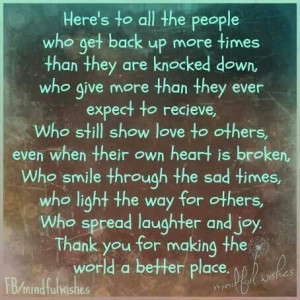 Here's to all the people...