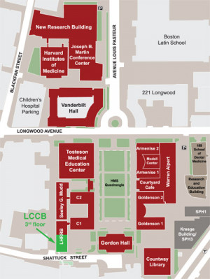 Harvard Medical School Campus Map HMS LCCB map