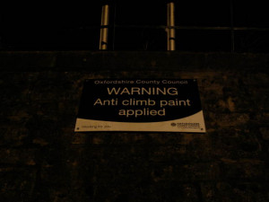 AntiClimbingPaint.jpg]Anti climb paint applied. What, say that again ...