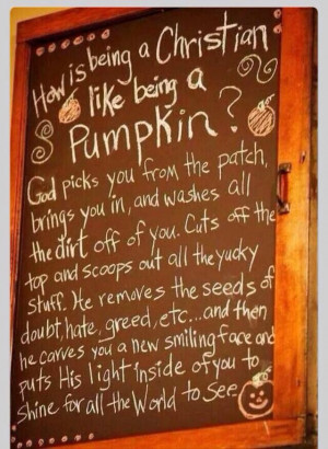 How being a Christian is like a pumpkin