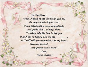 Personalized Poem Breast Cancer Pink Ribbon Styles