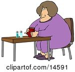 Drinking Coffee While Zoning Out In The Morning Clipart Illustration ...