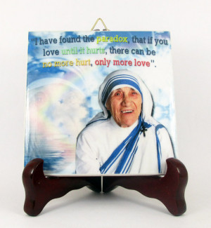 Mother Teresa of Calcutta Ceramic Tile with Quote from Italy Holy Art ...