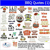 Machine Embroidery Designs - BBQ Quotes(1)