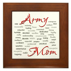 Army Mom poem in words Framed Tile