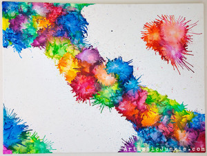 Abstract Crayon Art : Another take on the melted crayon DIY, this ...