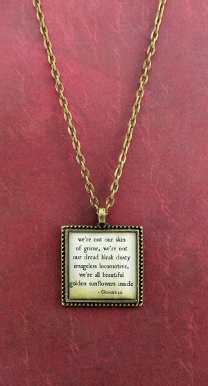Sunflower Sutra Necklace Allen Ginsberg by ShakespearesSisters, $9.00