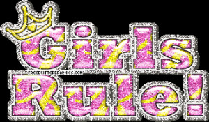 Girls Rule Glitter Graphic