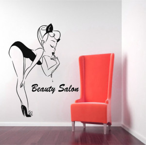 Wall Decals Quote Beauty Salon Girl Catwoman Decal Vinyl Sticker Decal ...