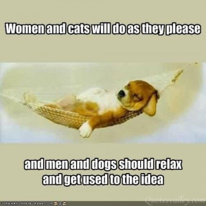 ... they please, and men and dogs should relax and get used to the idea