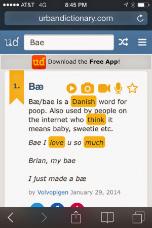 wonder if the girls realize that bae is the Danish word for poop.