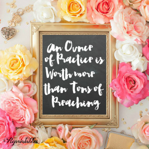 Quote, Chalkboard Printable, Gandhi Quote Print, An Ounce of Practice ...