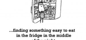 Happiness is, finding something easy to eat in the fridge in the ...