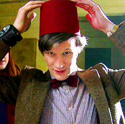 matt smith wearing a fez