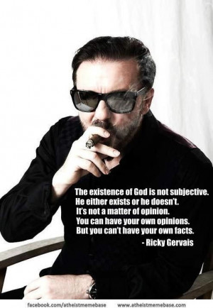 Ricky Gervais nails it.. Facts vs Opinions...