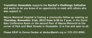 Rachel’s Challenge to the Community