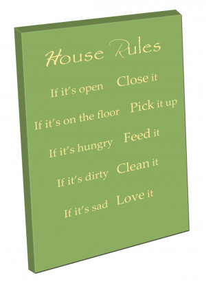 ... about Picture on CANVAS WALL ART Print ready to hang quote HOUSE RULES