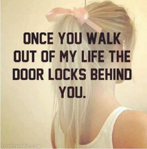 The door locks behind you.. there might be a spare key but you have to ...