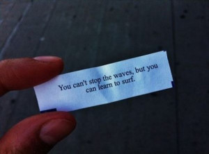 ... Can’t Stop the Waves but You can learn to Surf ~ Inspirational Quote