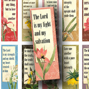 Digital Images Sheet Floral Bible Verses Christian Sayings ...