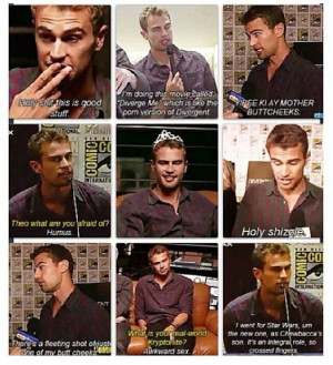 Sighhhhh Theo James lol! So perfect and funny