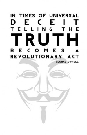Truth Revolution - V for Vendetta Art Print: Anonymous Quotes Truths ...