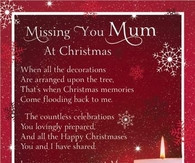 Missing you Mom at Christmas