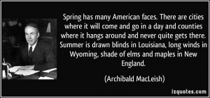 Spring has many American faces. There are cities where it will come ...