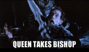 lol #aliens #bishop #queen #chess #meme