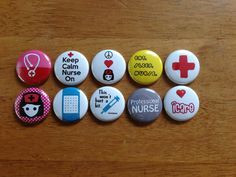 Nurse Appreciation Buttons Set of 10 Pinback by MyButtonMonster, $5.00