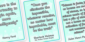Science Quotes Display Posters - science quotes, science quote posters ...