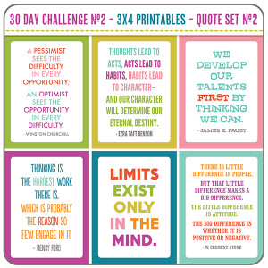 30 Day Challenge ~ Challenge Quotes