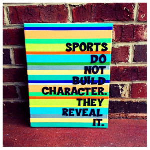 Sports reveal character 11 x 14 canvas quote on Etsy, $18.00