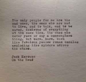 Jack Kerouac Quote Typed on Typewriter by farmnflea on Etsy,