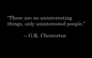 Chesterton: Uninteresting People