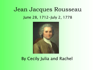 Jean Jacques Rousseau - PowerPoint
