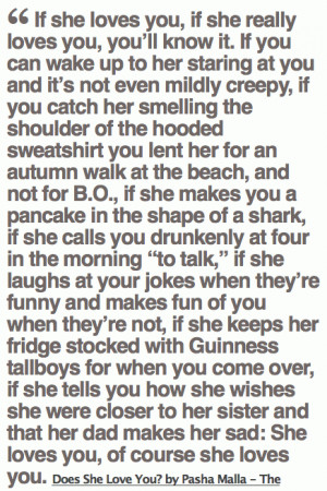 if she really loves you