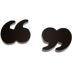 Quotes Stud Earrings ($39) liked on Polyvore