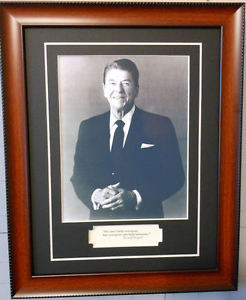 Details about President Ronald Reagan Quote & Photo Matted & Framed