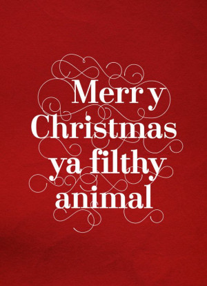Merry Christmas Ya Filthy Animal Card Foldover by LittleLoftStudio