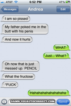 ... Pictures , Funny texts // Tags: Autocorrect fail - Poked // June, 2013