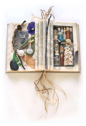 Beautiful altered book by Lisa Vollrath