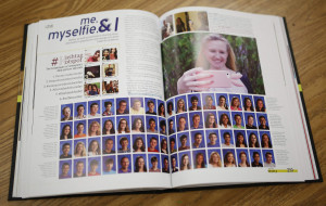 The yearbook which features video messages and other features with the ...